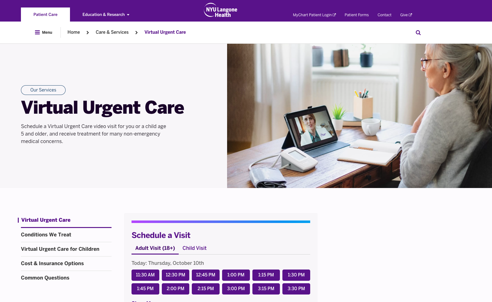 NYU Langone Virtual Urgent Care